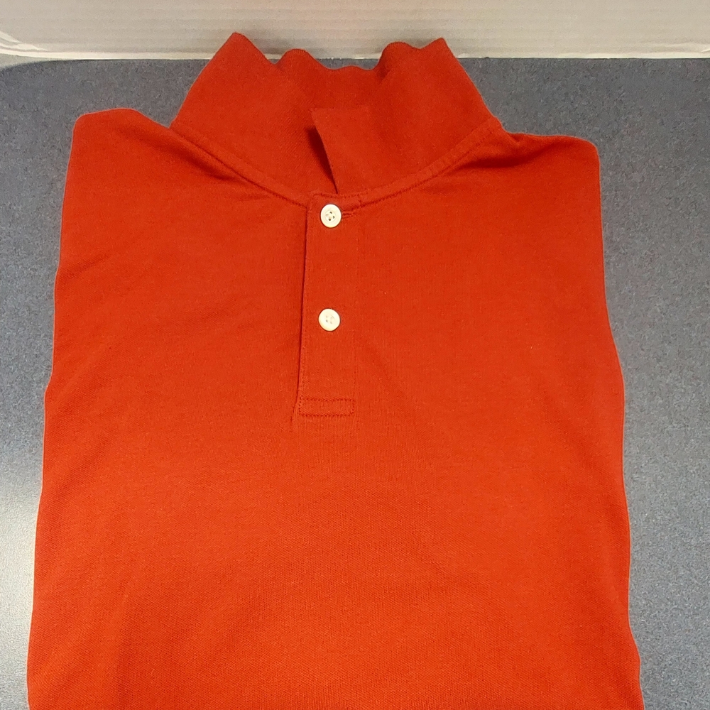 Red Collared Long Sleeve Shirt